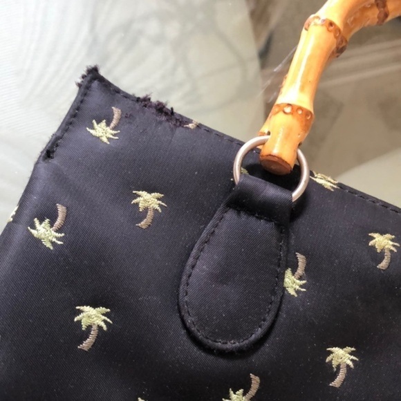 Sunny Hawaii embroidery palm tree/bamboo handl bag - Picture 9 of 11